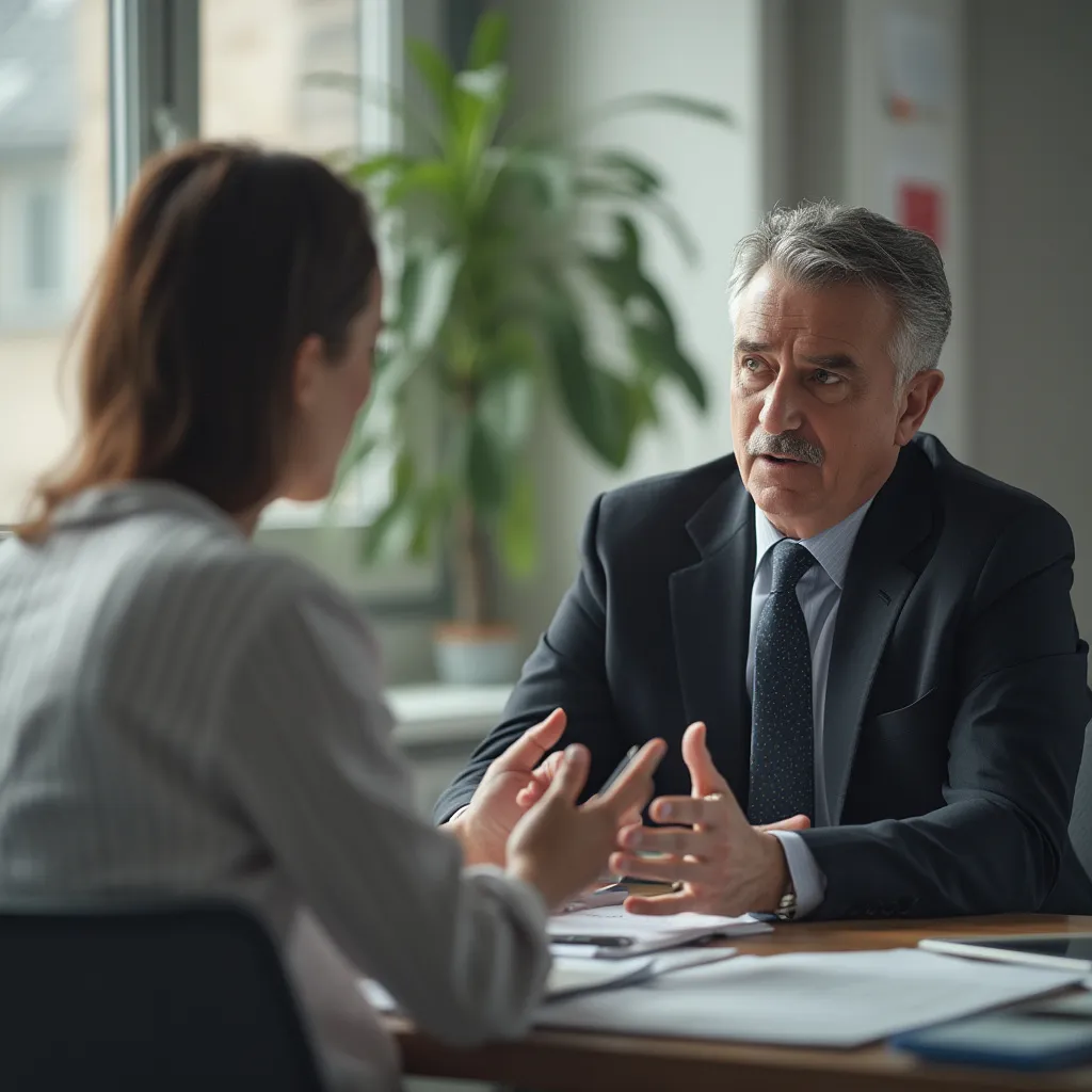 Consultant présentant une stratégie sur un tableau blanc